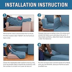 H.VERSAILTEX 3 Piece Stretch Sofa Covers for 2