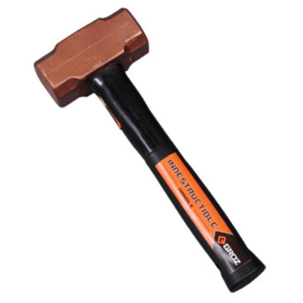 GROZ Copper Head 8lb Sledge Hammer With 24 Inch Indestructible Handle 99 Pure Copper Head 