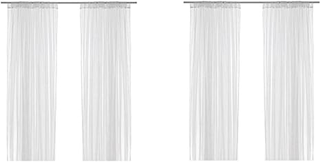 Ikea Mesh Lace Curtains 98 Inch By 110 Inch 2 Pairs White By