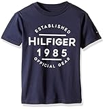 Tommy Hilfiger Big Boys' Hermes Short Sleeve Tee, Swim Navy, Large (16/18)