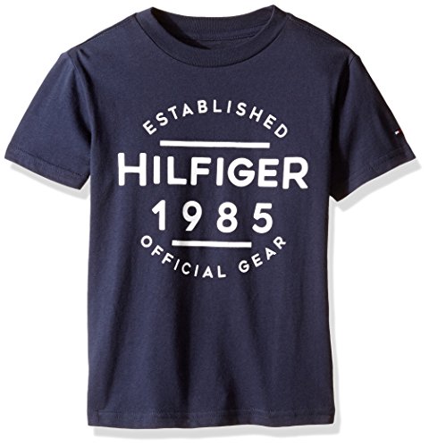 Tommy Hilfiger Little Boys' Graphic Short Sleeve Tee, Swim Navy, Medium/5