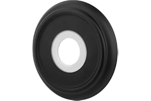 GZJOSUM Metal Tub Spout Cover Ring, Black Bathroom Faucet Remodeling Wall Plate with Foam Gasket（1-1/2 Inch ID and 3-5/8 Inch OD）