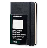 Large 2016 Weekly Notebook Diary/Planner, Soft Cover, Black