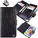 Samsung Galaxy S5 Wallet Case, True Color [Card Holder PRO] Premium Leatherette Magnetic Folio Wallet Purse Case Cover for Galaxy S5 i9600 - Black