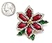 Soulbreezecollection Beautiful Christmas Red Poinsettia Flower Brooch Pin