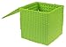 Strictly Briks The Cube 3D Building Brick & Storage Container Set Pat. Pending | Compatible with All Major Brands | 6 Square Plates | Double Sided for Large & Small Bricks (Neon Green)