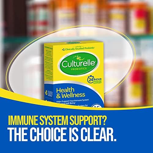 CULTURELLE HEALTH & WELLNESS DAILY PROBIOTIC SUPPLEMENT FOR MEN & WOMEN, HELPS SUPPORT YOUR IMMUNE SYSTEM, OCCASIONAL DIARRHEA, GAS & BLOATING, 15 BILLION CFUS, NON-GMO, 30 COUNT