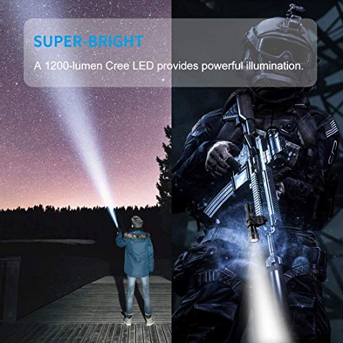 image for BESTSUN LED Tactical Flashlight Cree Xm-L2 LED 1200 Lumens Single Mode
