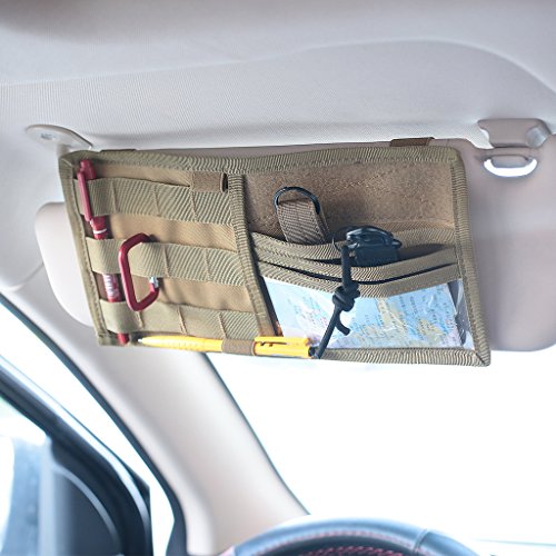 Tactical Molle CD/DVD Portable Carry Wallet Holder Pouch Sunshade Storage Bag (Brown) - Thumbnail 6