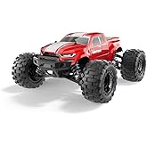 Redcat Racing Volcano 16 1/16 Scale RC Monster Truck – Electric Remote Control Car with 4WD, LED Lights, 2.4GHz Radio, 2 Rechargeable Li-Ion Batteries & Charger - Red