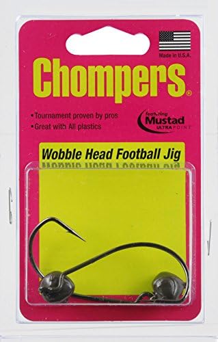 Table Rock Bait Champers Football Fishing Jig Head (2-Pack), Green Pumpkin