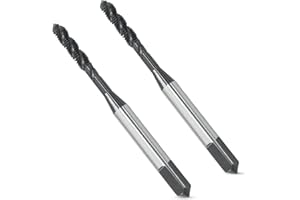 Hordion 2pcs M3 x 0.5 Spiral Point Thread Tap H2 Tolerance, High Speed Steel Metric Screw Tap Tapping Bit for Thread Repair