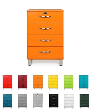 Tenzo Designer Chest Of Drawers Orange 92 X 60 X 41 Cm Amazon