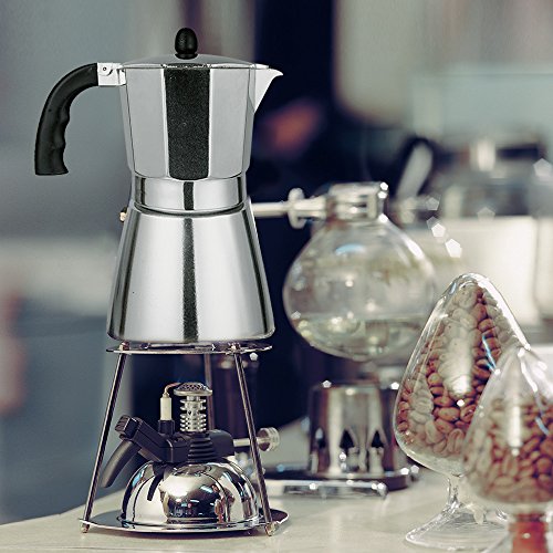 TopHomer Moka Pot 6 Cup Coffee Express Espresso Maker Stovetop Aluminium with Large Handle Perfect for Home and Office Use - Thumbnail 6