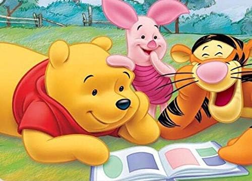 Full Round Diamond 5D DIY Diamond Painting Kits Winnie The Pooh Family 5D Embroidery Cross-Stitch Mosaic Art Home Decor -60x80cm
