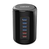 QICENT 4 Port USB Hub with Extra 2 Charging Ports