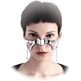 YYDSVOVO Punk Mechanical Mask for Women Men Halloween Party Prom Metal Mask Mask Cosplay Jewerly Hallowmas Gifts