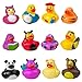 Kicko 2 inches Assorted Rubber Ducks in Bulk - 50 Pack - Ducking Jeeps for Kids - for Sensory Play, Therapheutic Stocking Stuffers, Classroom Prizes,Pinata Filler,Floater Duck Bath Toys Party Favors