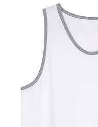 Men's Sleeveless Two Tone Contrast Binding Athletic