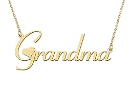 Aoloshow 18k Gold Plated Grandma Heart Name