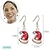 Zhenhui Happy Gold Tone Christmas Tree Earrings Set Colorful Xmas Tree Santa Missing Hat Rhinestone Snowflake Jingle Bells Charm Pack of 4 Pairs