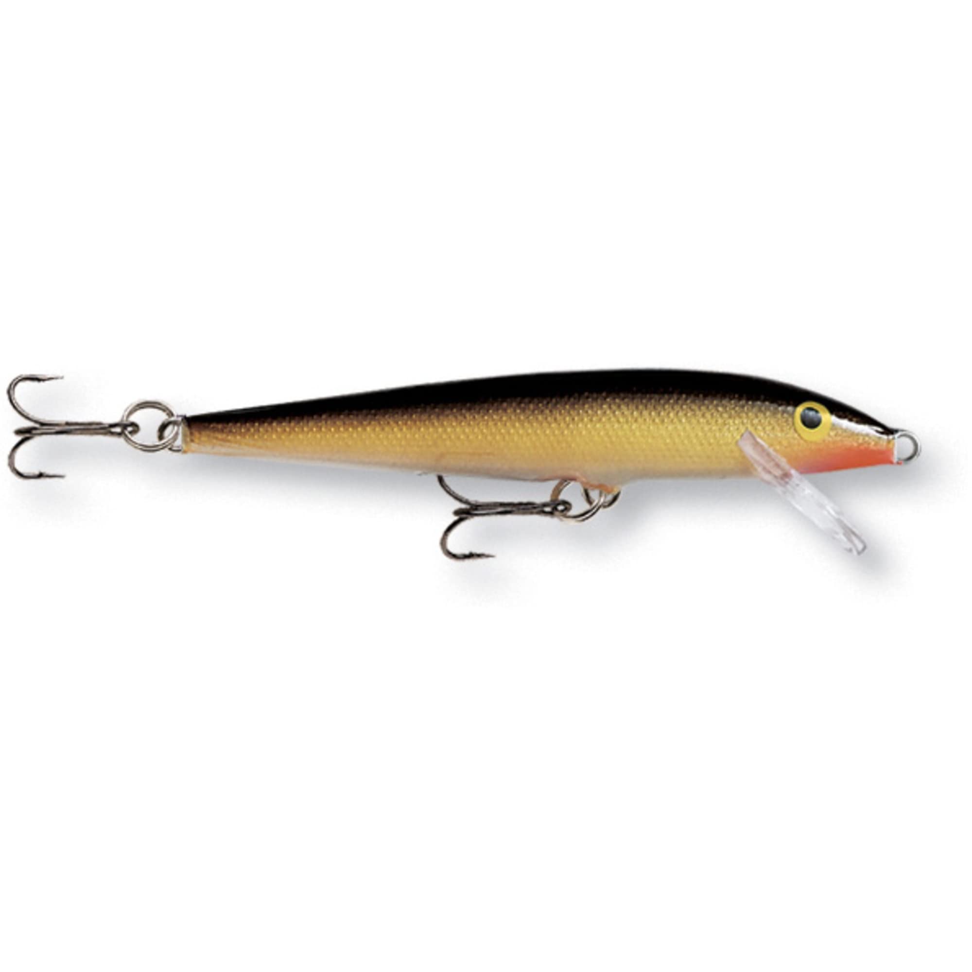 Rapala Original Floater Lure with Three No. 6 Hooks, 1.2-1.8 m Swimming Depth, 11 cm Size, Gold