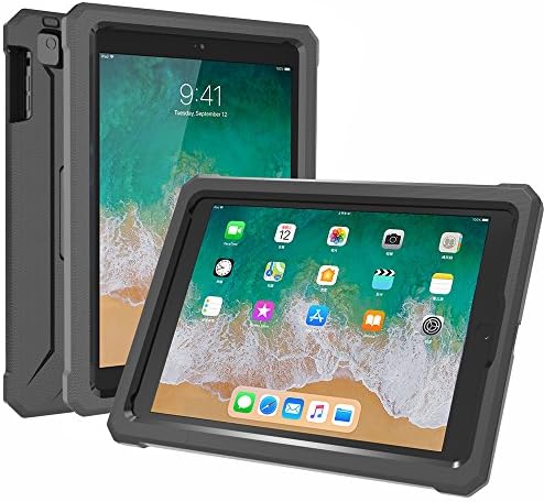 eTopxizu New iPad 9.7 2018 / 2017 Case, Light Weight Shock Proof Convertible Handle Stand Slim Kids Case for Apple iPad 9.7-inch 2018 / 2017 / iPad Air / iPad Air 2 / iPad Pro 9.7 Tablet,Black