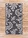 Vavu Damask Light Grey Charcoal Floral Modern Area Rug 2x4 ( 2'3