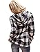 eshion Womens Ladies Hoodies Plaid V-Neck T-Shirt Blouse Tops
