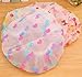 AKOAK 5 Pieces Reusable Waterproof EVA Plastic Lace Elastic Band Flower Printed Hat Environmental Protection Hair Bath Caps Shower Caps