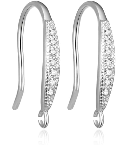 10 Piezas De Alambre De Oreja De Plata De Ley 925 Con