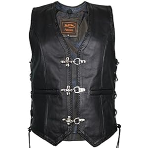 Leren damesvest, bikervest, motorvest, clubvest, choppervest, rocker vest, muts, vest, leren vest, leren vest, waistcoat