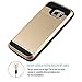 Elegant Choise Compatible with Galaxy S6 Case, Samsung Galaxy S6 Wallet Case, Hybrid High Impact Resistant Protective Shockproof Hard Shell with Card Holder Slot Cover Compatible for Samsung S6 (Gold)