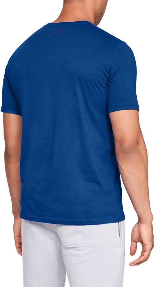 Under Armour Men's UA BOXED SPORTSTYLE SS Shirt, Royal - Image 3