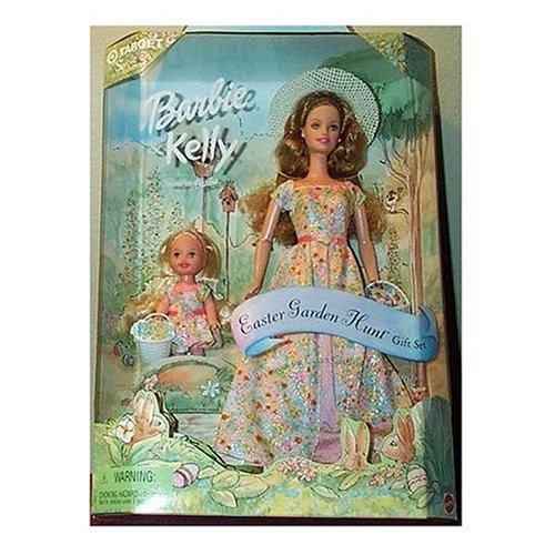Special Edition Barbie & Kelly Easter Garden Hunt Gift Set 12 and 4 Figure includes the Easter Garden Hunt game!