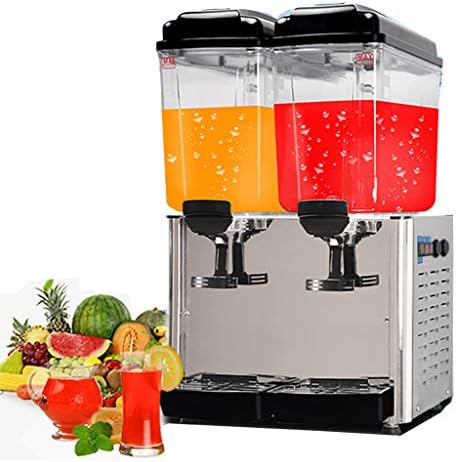 JCOCO-Commercial Beverage Machine - Stainless Steel Hot and Cold Cafeteria Drinker - Suitable for Juice Tea Coffee Making -18L×2