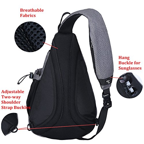 Pioneeryao Sling Bag Backpack 19 Crossbody Backpack Shoulder Pack Sling Chest Bag Backpacking