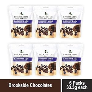 Brookside Flavored Center Chocolate – Blueberry and Acai Pouch, 6 X 100 g