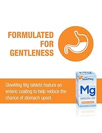 SlowMag MG Muscle + Heart Magnesium Chloride with Calcium Tablets 120 Count
