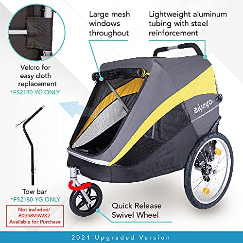 Ibiyaya Large Pet Stroller for One Large or Multiple Medium Dogs Easy