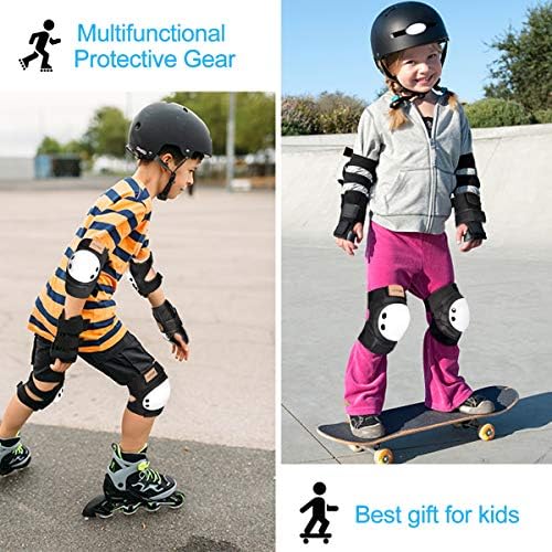 Black elbow, knee, and wrist pads for extreme gear, priced at $33.99.