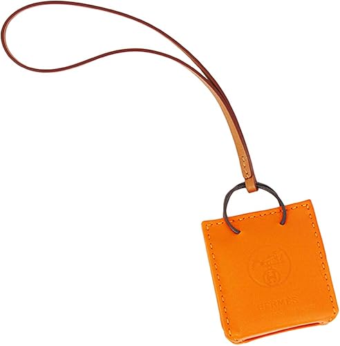 Amazon エルメス サックオランジュ バッグチャーム アニューミロ ラムスキン レザー オレンジ ブラウン 並行輸入品 Hermes エルメス キーホルダー チェーン