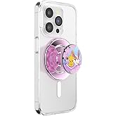 PopSockets Phone Grip for MagSafe with Kickstand, Magnetic Stand, Swappable Top, Secure Hold for iPhone MagSafe Cases, Phone & Tablet Grip, Cute PopSockets, Pokemon Fairy - Enamel Sakura Dreams
