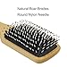 FIXBODY Boar Bristle Hair Brush Natural Wooden Handle Anti-Static Large Paddle Hairbrush Detangling & Styling All Hair Types for Women Men and Kids (Square) A2