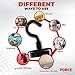 Force Magnet - 10 Pack Magnetic Hooks - Sturdy, Protective & Versatile - Organize Your Home, Office, Classroom & More - Perfect for Cruise Ship Holidays - Includes Bonus No-Scratch Pads