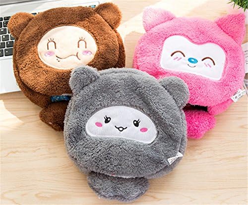 Toponechoice Cartoon Heated Mouse Pad With Wrist Rest and USB Heater Soft Plush Fabric for Laptop Desktop Computer Random Color