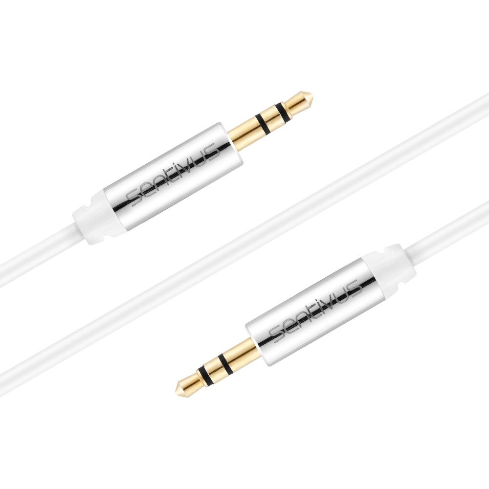Sentivus (SE AU001) Premium Audio Jack Cable AUX Cable) – 3 m – (2 x 3.5 mm Stereo Jack Plug – White