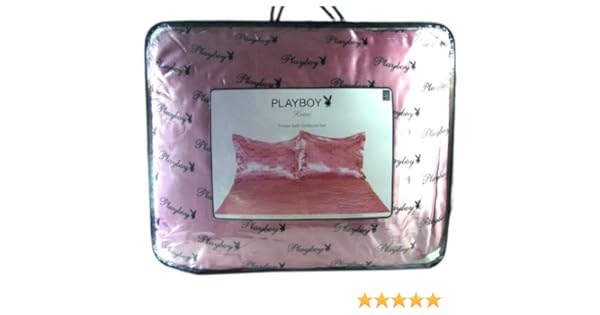 Amazon Com Satin Pink With Black Playboy Bunny Head Covertures
