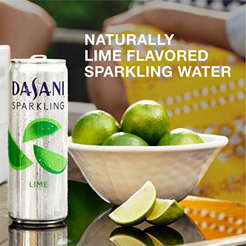 DASANI Sparkling Water Lime Zero Calories, 12 fl oz, 8 Pack