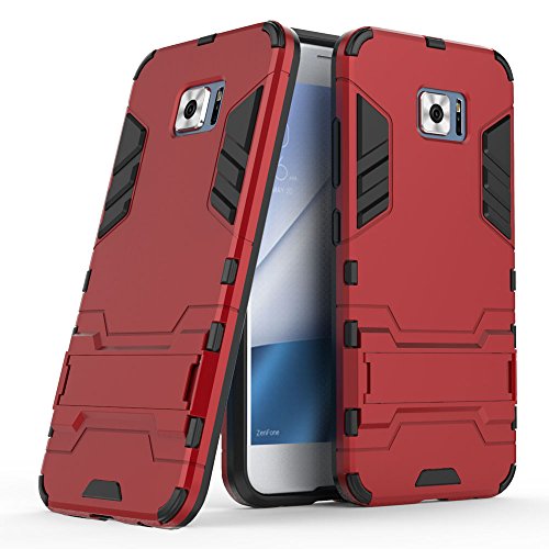 Asus ZenFone V V520KL Case [NOT For ZenFone V Live V500KL], Asus ZenFone 4V V520KL Case,Telegaming Shock Absorption Armor Case Dual Layer Kickstand Drop Protection Cover For Asus ZenFone V V520KL Red
